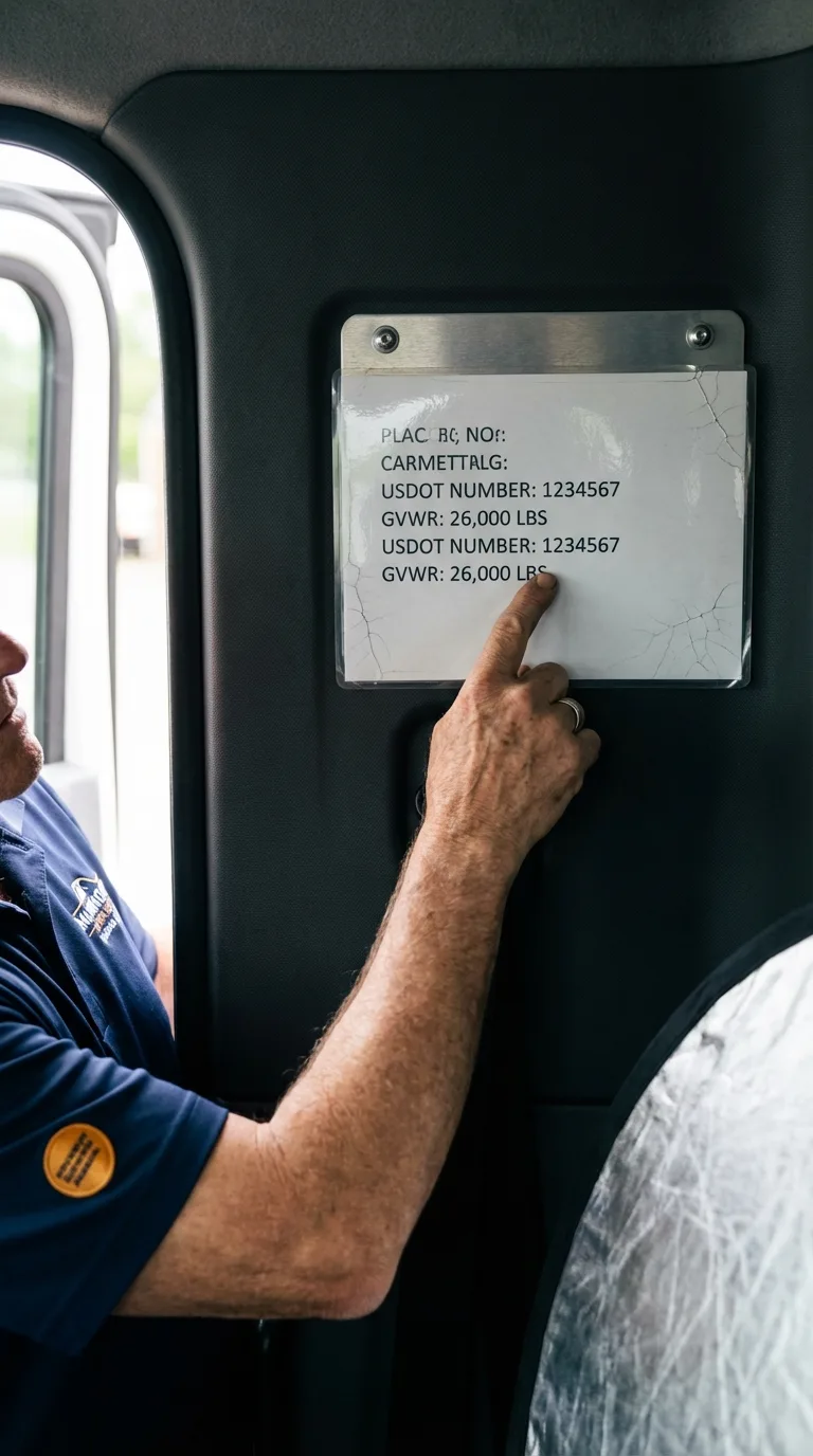 USDOT licensing placard verification in South Fallsburg